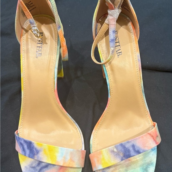 JustFab Multicolor Tie-Dye Heels - Picture 3 of 5